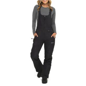 Arctix women's Essential Insulated Bib Overalls Black Medium - Long33"